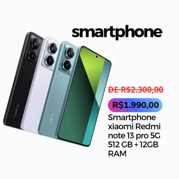 Smartphone xiaomi Redmi note13 512GB 12GB RAM